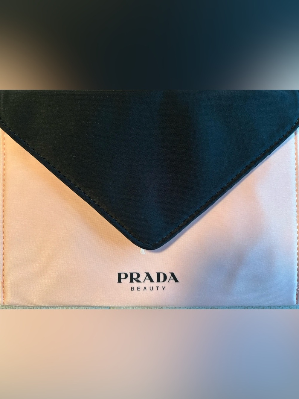 Prada Pink and Black Envelope Clutch